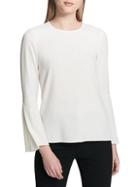 Calvin Klein Collection Pleated Bell-sleeve Top