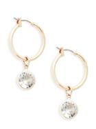 Ava & Aiden Goldtone Crystal Hoop Drop Earrings