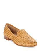Frye Tracy Woven Leather Smoking Slippers