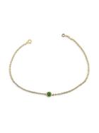 Luxeworks New York 14k Gold & Green Sapphire Bracelet