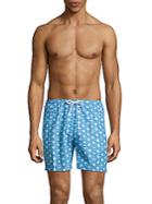 Trunks Surf + Swim Printed Cinched-waist Shorts