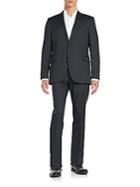 Saks Fifth Avenue Trim-fit Wool Pindot Suit