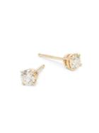 Nephora 14k Yellow Gold & Diamond Stud Earrings