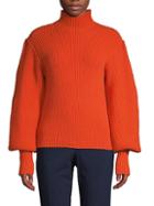 Chlo Puff-sleeve Wool Cashmere Sweater