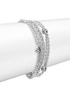 Lois Hill Silver Small Multi Chain Bracelet