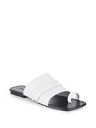 Sigerson Morrison Abbe Textured Leather Slides