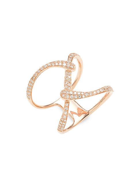 Effy 14k Rose Gold & Diamond Twist Ring