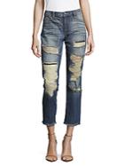Hidden Jeans Distressed Cropped Jeans