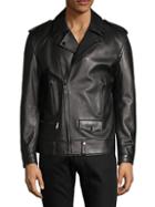 Saks Fifth Avenue Notch Collar Leather Jacket