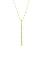 Saks Fifth Avenue 14k Yellow Gold Tassel Pendant Flat-chain Necklace