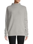 Cashmere Saks Fifth Avenue Directional Ribbed Funnelneck Cashmere Sweater