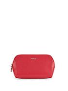 Furla Electra Set Of Three Leather Cosmetic Pouches