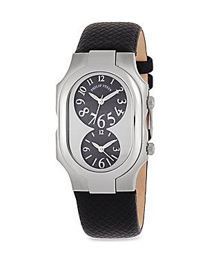 Philip Stein Sapphire & Stainless Steel Dual Dial Watch