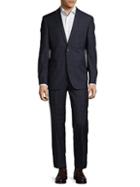 Saks Fifth Avenue Extra Slim Fit Windowpane Wool Suit