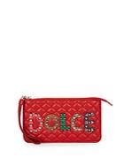 Dolce & Gabbana Logo Stud Quilted Purse
