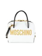 Moschino Logo Leather Dome Satchel