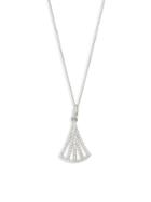 Kc Designs Diamond 14k White Gold Fan Pendant Necklace