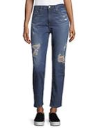 Ag Adriano Goldschmied Distressed High-rise Jeans