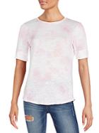 Rebecca Taylor Faded Floral-print Linen Tee