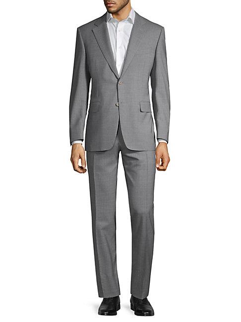 Canali Standard-fit Check Wool Suit