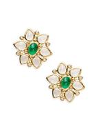 Temple St. Clair Cl Color 18k Yellow Gold Ottoman Stud Earrings