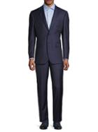Saks Fifth Avenue Traveller Tailored-fit Pinstriped Wool Suit