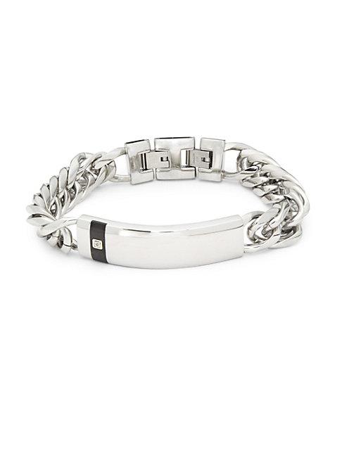 Saks Fifth Avenue Diamond And Stainless Steel Bracelet