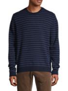 Vince Shadow Stripe Wool Crewneck Sweater
