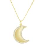 Chloe & Madison Moon 14k Goldplated Sterling Silver & Crystal Pendant Necklace