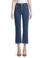 7 For All Mankind Buttoned Cropped Jeans