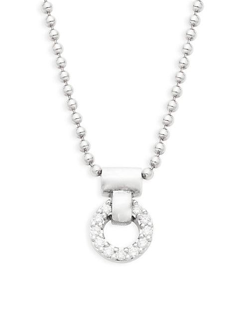 Lagos Enso Sterling Silver & Diamond Pendant Necklace