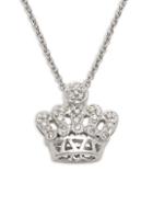 Sydney Evan Small Crown Diamond Pendant Necklace