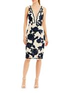 Nicole Miller Floral Sleeveless Cocktail Dress