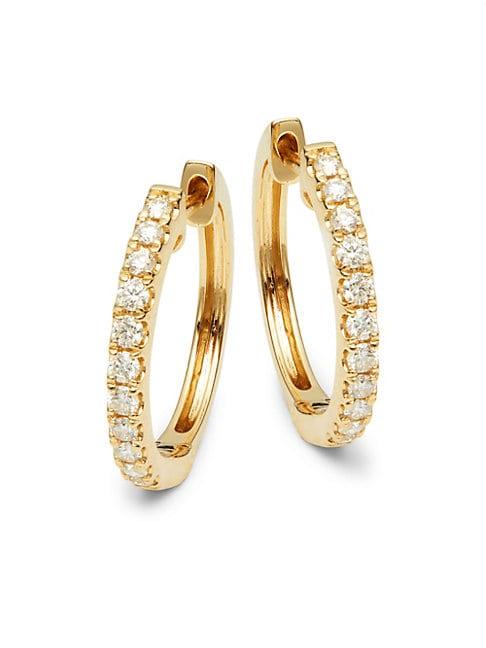 Effy 14k Yellow Gold & Diamond Earrings