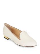 Charlotte Olympia Abc Leather Flats