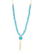 Gorjana Goldtone & Turquoise Pendant Necklace