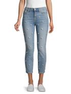 7 For All Mankind Luxe Edie Embellished Cropped Jeans
