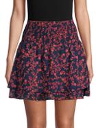 Q & A Floral Smocked Mini Skirt