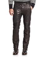 Belstaff Quilted Leather Moto Pants