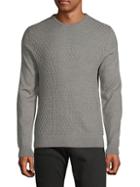 Pure Navy Basket Weave Heathered Sweater