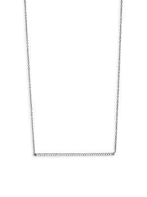 Lafonn Sterling Silver Bar Pendant Necklace