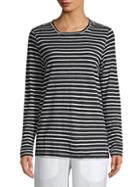 Eileen Fisher Seaside Long Sleeve Stripe Top