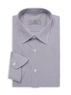 Canali Grid-print Cotton Dress Shirt
