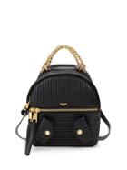 Moschino Channel Quilted Leather Backpack