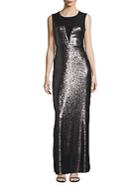 Laundry By Shelli Segal Open Back Sequin Gown