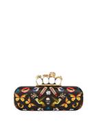 Alexander Mcqueen Obsession Print Leather Clutch