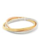 Saks Fifth Avenue 14k Italian Gold Tubogas Bracelet - Set Of 3