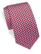 Saks Fifth Avenue Made In Italy Sailboats Textured Silk Tie