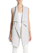 Cashmere Saks Fifth Avenue Drape-front Cashmere Vest