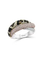 Effy 14k Tri-tone Gold & Multicolored Diamond Ring